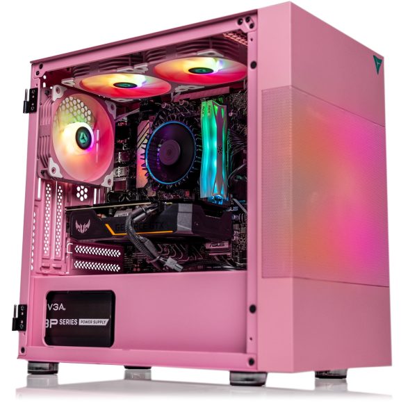 VRLA Tech Aurora Gaming PC RGB Upgrade Pink