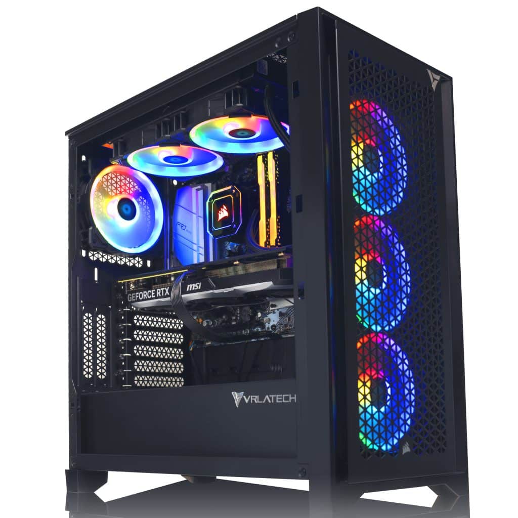 Elysium Gaming PC – GeForce RTX 5070 | Ryzen 7 5800x Front - Black