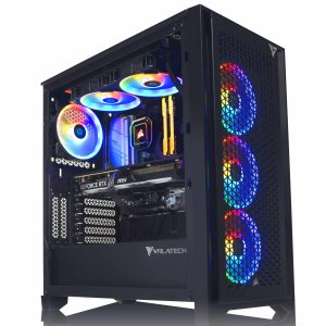 Elysium Gaming PC – GeForce RTX 5070 | Ryzen 7 5800x Front - Black