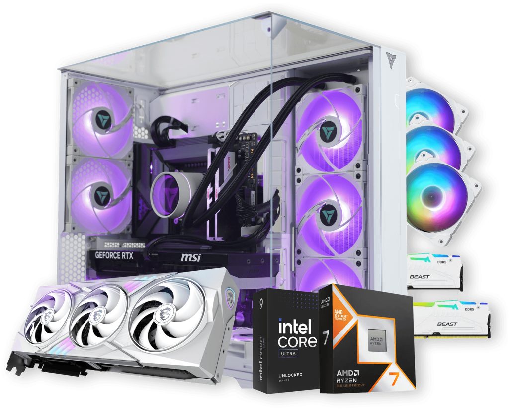 White High End Gaming PC - PC builder